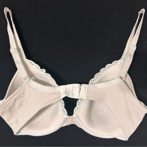 Victorias Secret Bra size 34D Tan/White Stripes - Picture 3 of 4